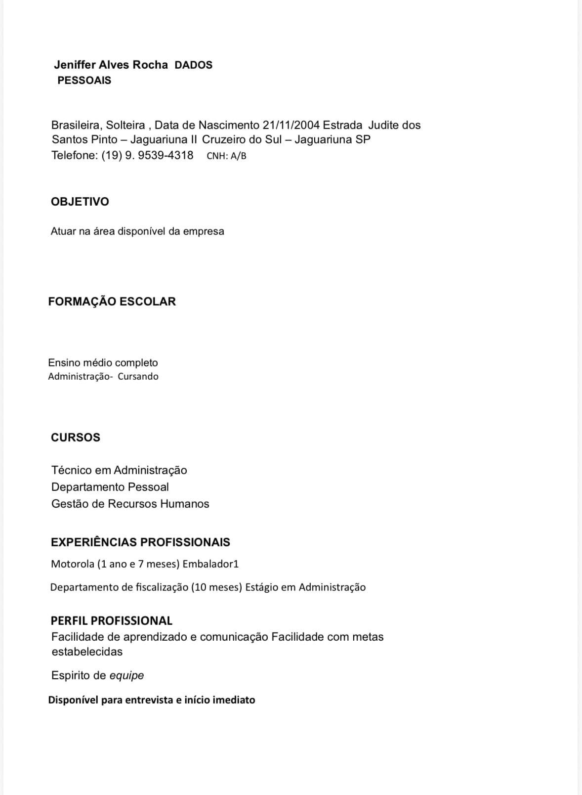 Capa de Jeniffer alves Rocha